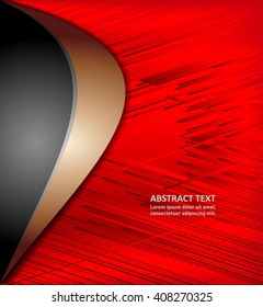 Abstract colorful waves on a black background
