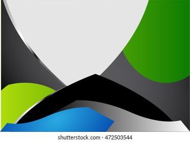 Abstract colorful waves on a black background
