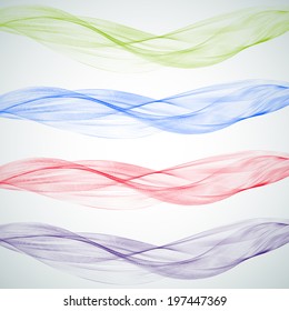 Abstract colorful waves on gray background for your goals in design. vector illustration