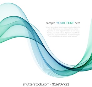 Abstract colorful waves on white
