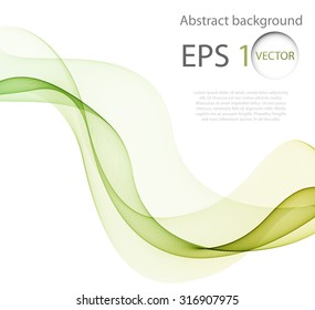 Abstract colorful waves on white