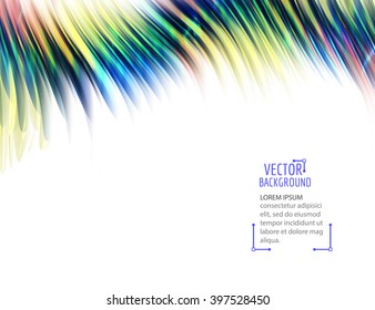 Abstract colorful waves on white background. Shiny bright curves background. With space for text.