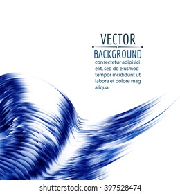 Abstract colorful waves on white background. Shiny bright curves background. With space for text.