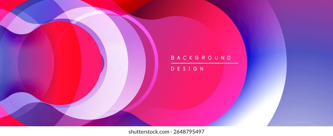 Abstract colorful waves, overlapping shapes create dynamic gradient background. Modern design, vibrant hues, smooth transitions.