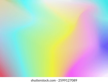 Abstract Colorful Waves with Soft Gradients and Transparent Elements