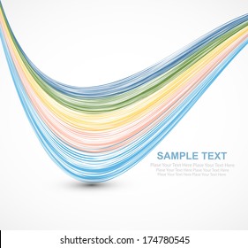 abstract colorful waves vector