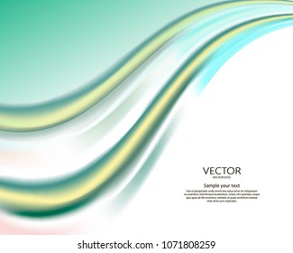 Abstract colorful waves vector background. Dynamic wavy design lines illustration.