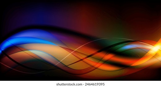 fondo abstracto de Vector de las ondas coloridas.