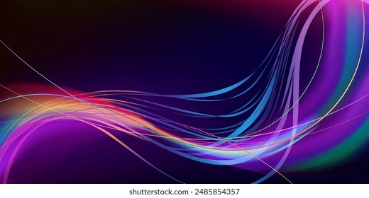 abstract colorful waves vector background