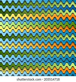 Ondas coloridas abstratas. Padrão de vetor