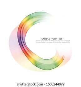 
Abstract colorful wavy background. Circle shaped background.