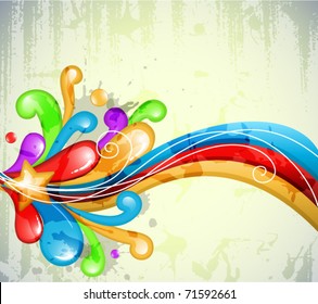Abstract colorful wavy background - eps10