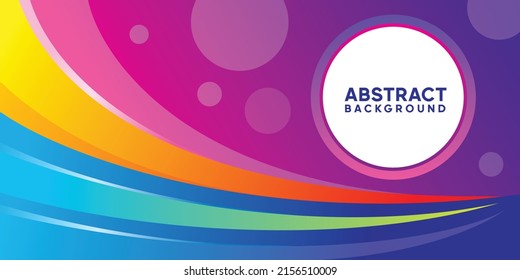 Abstract colorful wavy background vector design for banner template