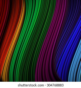 Abstract colorful wavy background for your design - vector illustration