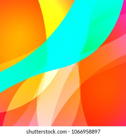 Abstract colorful wavy background.Gradient shiny overlay. Bright poster, banner, web design element in vibrant colors.Can be used for wallpaper, flyer, advertisement, brochures.Vector illustration.