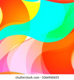 Abstract colorful wavy background.Gradient shiny overlay. Bright poster, banner, web design element in vibrant colors.Can be used for wallpaper, flyer, advertisement, brochures.Vector illustration.
