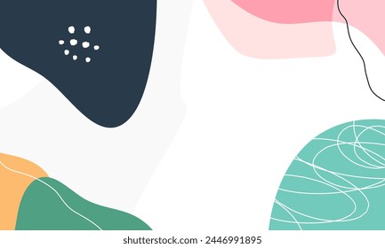 Abstractas fondos ondulados de colores. Dibujado a mano varias Formas y líneas de risita. Modernas Ilustraciones vectoriales de moda contemporáneas. 