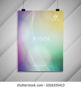 Abstract colorful wavy business brochure design