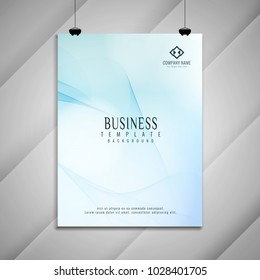 Abstract colorful wavy business vector brochure design