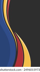 Abstract colorful wavy curved lines wallpaper