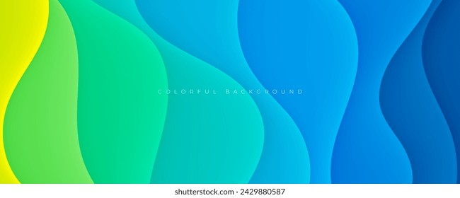 Abstract colorful wavy dimension layers background liquid shape vector ilustration.