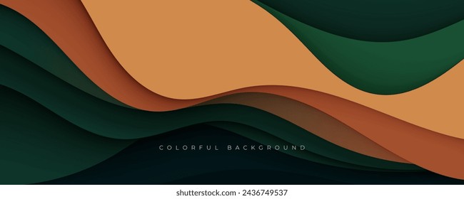 Abstract colorful wavy dimension layers background liquid shape vector ilustration.
