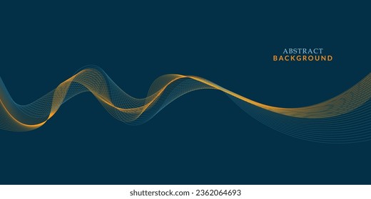 Abstract colorful wavy elements. Design elements Modern science and technology element with line design. Vector illustration of blue and yellow wave lines. Vector Background
