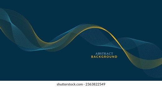 Abstract colorful wavy elements. Design elements Modern science and technology element with line design. Vector illustration of blue and yellow wave lines. Vector Background