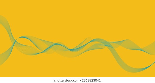 Abstract colorful wavy elements. Design elements Modern science and technology element with line design. Vector illustration of blue and yellow wave lines. Vector Background