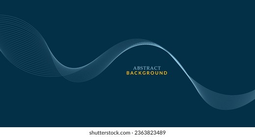 Abstract colorful wavy elements. Design elements Modern science and technology element with line design. Vector illustration of blue wave lines. Vector Background