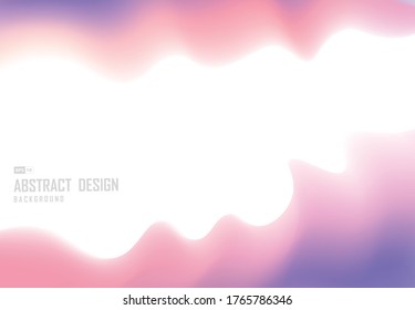 Abstract colorful wavy fluid design of trendy template background. Use for ad, poster, artwork, template, print. illustration vector eps10