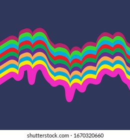 An abstract colorful wavy line background image.