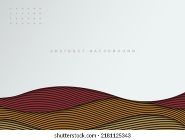 Abstract Colorful Wavy Line Layer Dimension Background with Copy Space for Text