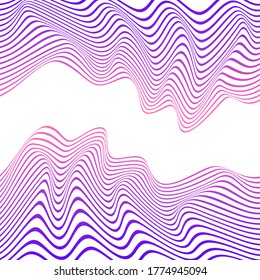 ABSTRACT COLORFUL WAVY LINE. OPTICAL ILLUSION PATTERN BACKGROUND. COVER DESIGN 