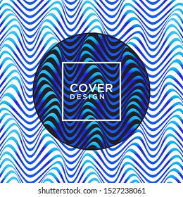 ABSTRACT COLORFUL WAVY LINE PATTERN BACKGROUND. COVER DESIGN 