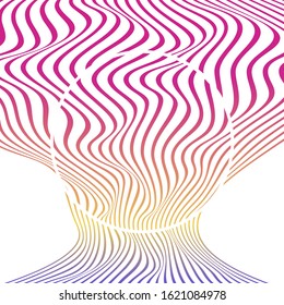 ABSTRACT COLORFUL WAVY LINE PATTERN BACKGROUND. COVER DESIGN 