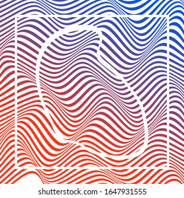 ABSTRACT COLORFUL WAVY LINE PATTERN BACKGROUND. COVER DESIGN 
