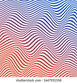 FONDO DE PATRÓN DE LA LÍNEA DE ONDA COLORIDA ABSTRACTO. DISEÑO DE LA TAPA 