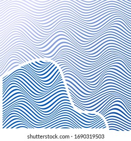 FONDO DE PATRÓN DE LA LÍNEA DE ONDA COLORIDA ABSTRACTO. DISEÑO DE LA TAPA 