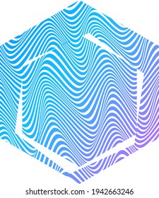 ANTECEDENTES DE PATRÓN DE LA LÍNEA DE ONDA COLORIDO ABSTRACTO. DISEÑO DE TAPA 
