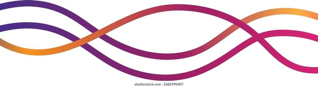 Abstract Colorful Wavy Line Pattern.Seamless Curve Line Art Background. Abstract wave elements. Seamless wave pattern..eps