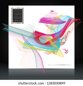 Abstract colorful wavy lines abstract background. Ideal for brochure & flyer designs, cover templates.