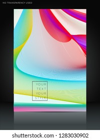 Abstract colorful wavy lines abstract background. Ideal for brochure & flyer designs, cover templates.