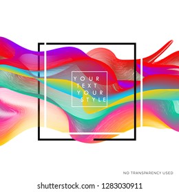 Abstract colorful wavy lines abstract background. Ideal for brochure & flyer designs, cover templates.