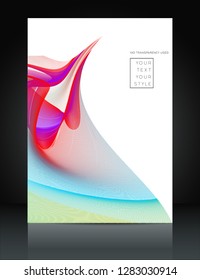 Abstract colorful wavy lines abstract background. Ideal for brochure & flyer designs, cover templates.