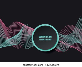 Abstract colorful wavy lines background 