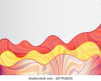 Abstract colorful wavy lines background.