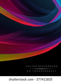 Abstract colorful wavy lines background illustration