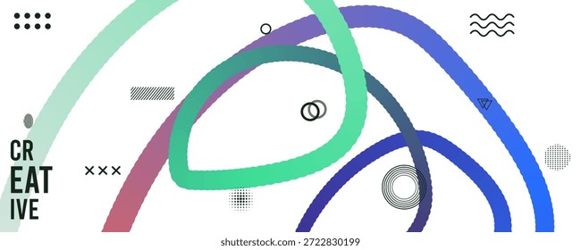 Abstrato colorido ondulado linhas design para projetos criativos