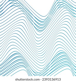 ABSTRACTO COLORIDAS LÍNEAS DE ONDA PATRÓN DE FONDO DE COLOR AZUL GRADIENTE. DISEÑO DE LA TAPA, AFICHE